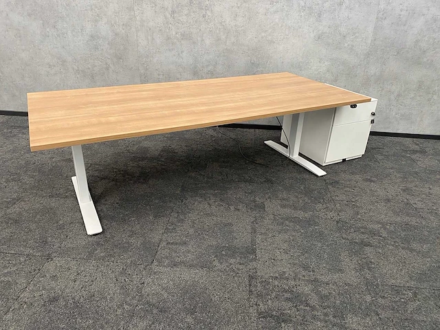 Elektrisch zit-sta bureau 200x90 met ladeblok - afbeelding 6 van  15