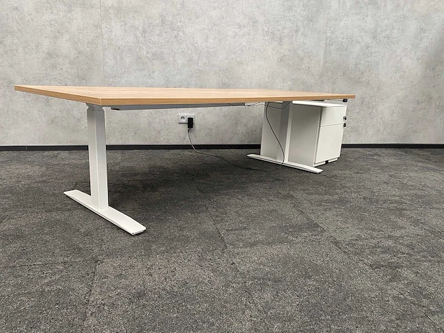 Elektrisch zit-sta bureau 200x90 met ladeblok - afbeelding 7 van  15
