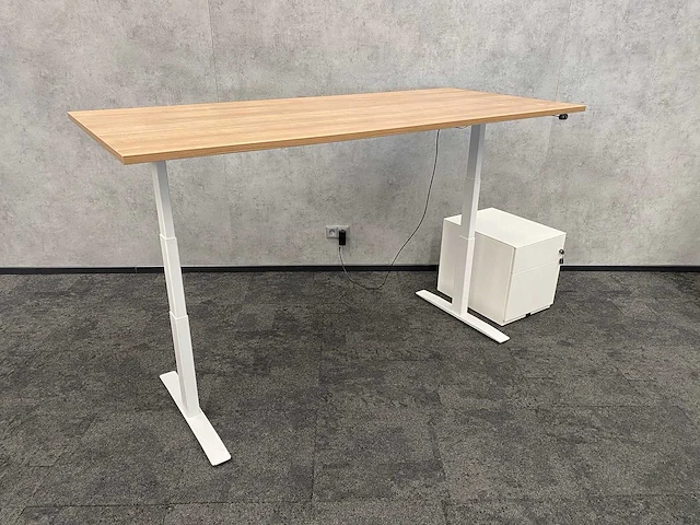 Elektrisch zit-sta bureau 200x90 met ladeblok - afbeelding 1 van  15