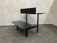 Elektrisch zit-sta duo bureau 180x80 zwart - afbeelding 2 van  7