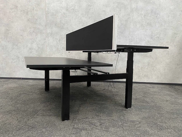 Elektrisch zit-sta duo bureau 180x80 zwart - afbeelding 6 van  7