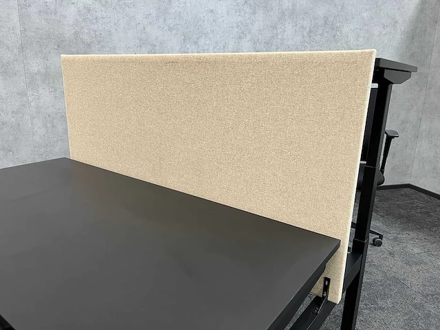Elektrisch zit/sta duo werkplek 160x80 - zwart/beige - afbeelding 13 van  19