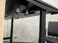 Elektrisch zit/sta duo werkplek 160x80 - zwart/beige - afbeelding 17 van  19