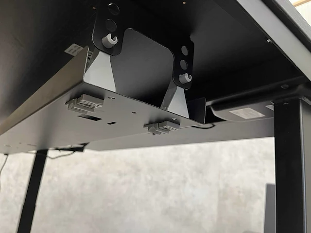 Elektrisch zit/sta duo werkplek 160x80 - zwart/beige - afbeelding 18 van  19