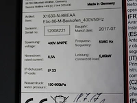 Elektrische bakoven wiesheu serie ebo86 bestaande uit 4 ovens x1630-n-bbeaa (400v), dampkap x0586-n-adaa (2... - afbeelding 5 van  5