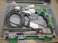 Elektrische boorhamer hitachi dh24pb3 in kunststof koffer. - afbeelding 1 van  1