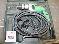 Elektrische boormachine hitachi dv16v in kunststof koffer. - afbeelding 1 van  1