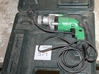 Elektrische boormachine hitachi dv16v in kunststof koffer. - afbeelding 1 van  1