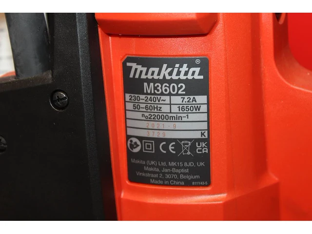 Elektrische bovenfrees makita m3602 - afbeelding 2 van  2