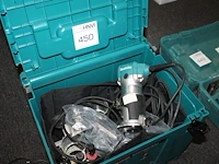 Elektrische bovenfrees makita rt0700c met hulpstukken in koffer. - afbeelding 1 van  3