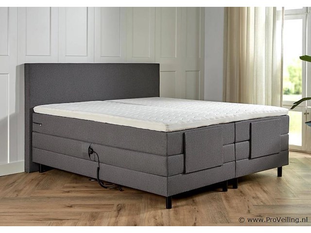 Elektrische boxspring serie verona, afmeting 140 x 200, antraciet - afbeelding 2 van  6