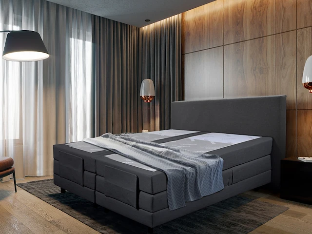 Elektrische boxspringcombinatie m-ray, antraciet - afbeelding 1 van  5