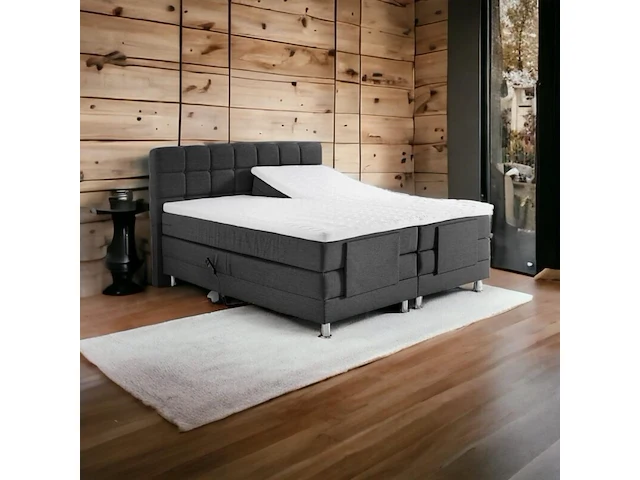 Elektrische boxspringcombinatie, m-ray, manhattan, antraciet - afbeelding 1 van  5