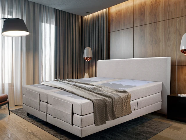 Elektrische boxspringcombinatie m-ray, sense exclusief, beige - afbeelding 1 van  6