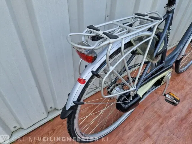 Elektrische damesfiets batavus, marcato e-go, blauw - afbeelding 5 van  7