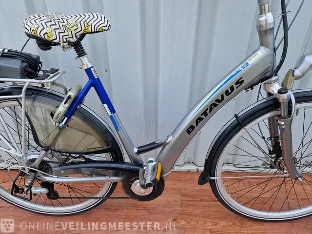Elektrische damesfiets batavus, padova easy, zilver-blauw - afbeelding 3 van  7