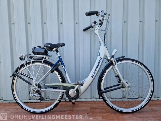 Elektrische damesfiets batavus, padova easy, zilver-blauw - afbeelding 1 van  8