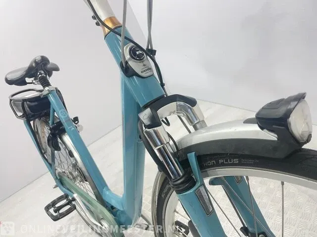 Elektrische damesfiets gazelle, orange, blauw, bouwjaar 2017 - afbeelding 4 van  15