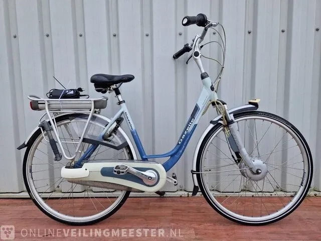 Elektrische damesfiets gazelle, orange plus innergy, blauw-wit - afbeelding 1 van  8