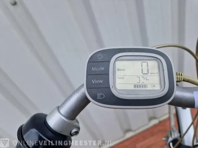 Elektrische damesfiets gazelle, orange plus innergy, blauw-wit - afbeelding 5 van  8