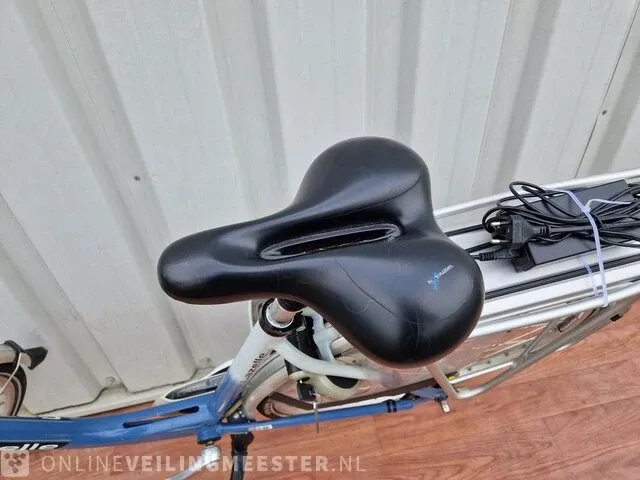 Elektrische damesfiets gazelle, orange plus innergy, blauw-wit - afbeelding 7 van  8