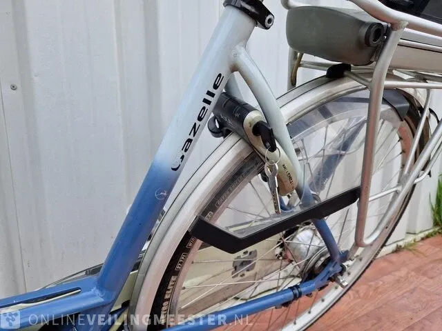 Elektrische damesfiets gazelle, orange plus innergy, blauw-wit - afbeelding 8 van  8