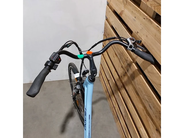 Elektrische damesfiets, hiland, blauw - afbeelding 3 van  13