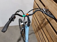 Elektrische damesfiets, hiland, blauw - afbeelding 3 van  13