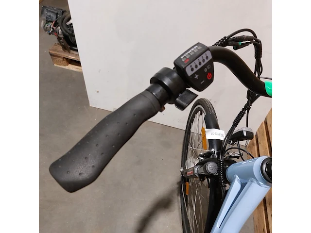 Elektrische damesfiets, hiland, blauw - afbeelding 5 van  13