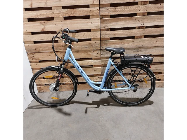 Elektrische damesfiets, hiland, blauw - afbeelding 1 van  13