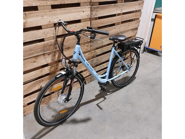 Elektrische damesfiets, hiland, blauw - afbeelding 8 van  13