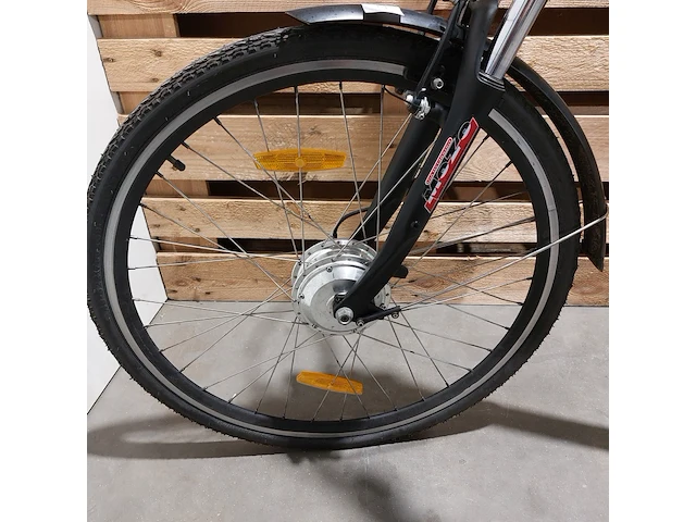 Elektrische damesfiets, hiland, blauw - afbeelding 9 van  13