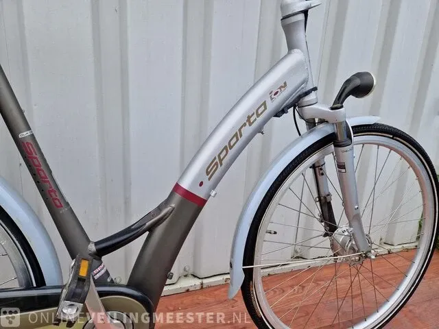 Elektrische damesfiets sparta, ion m-gear, zilver-grijs - afbeelding 4 van  8