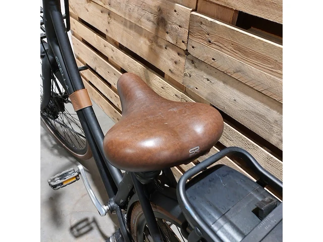 Elektrische damesfiets, stella, dolce, zwart / bruin - afbeelding 2 van  13