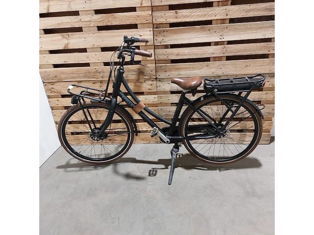 Elektrische damesfiets, stella, dolce, zwart / bruin - afbeelding 1 van  13