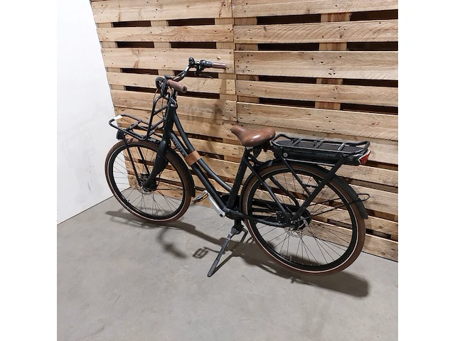 Elektrische damesfiets, stella, dolce, zwart / bruin - afbeelding 6 van  13