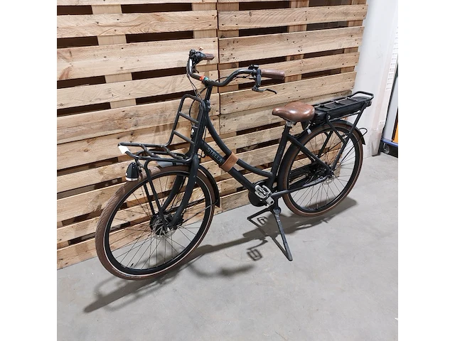 Elektrische damesfiets, stella, dolce, zwart / bruin - afbeelding 7 van  13