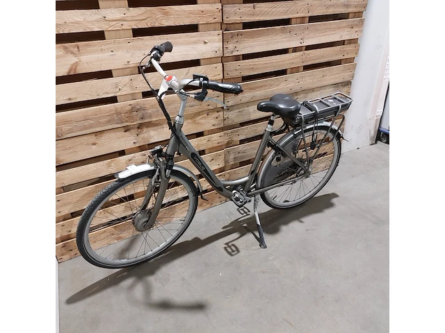 Elektrische damesfiets, vogue, basic, grijs - afbeelding 7 van  13