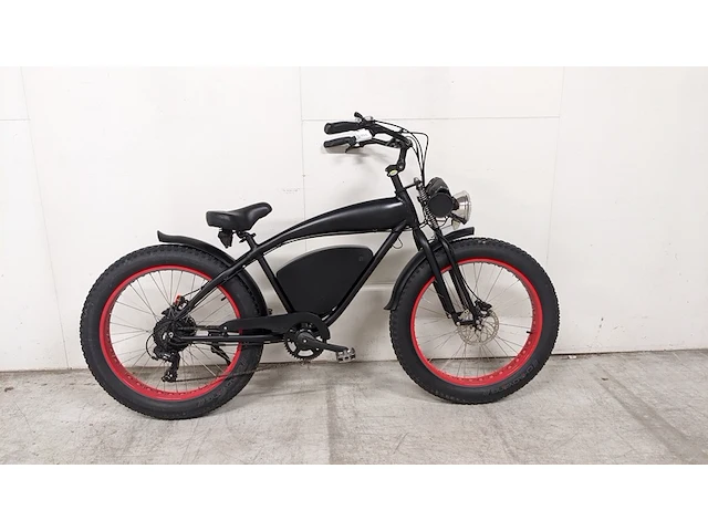 Elektrische e-cruiser, vintage, zwart, 2023 - afbeelding 1 van  23