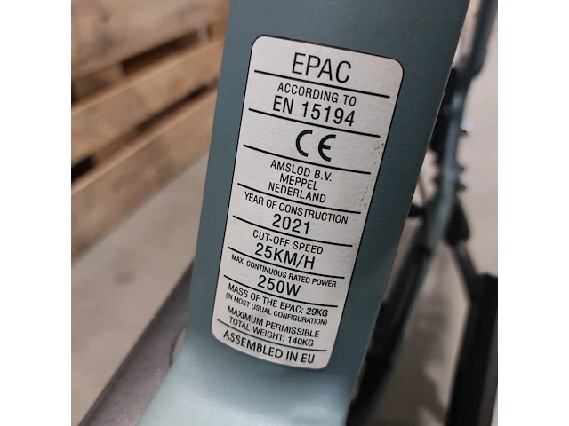 Elektrische fiets, amslod, kent, blauw - afbeelding 13 van  21