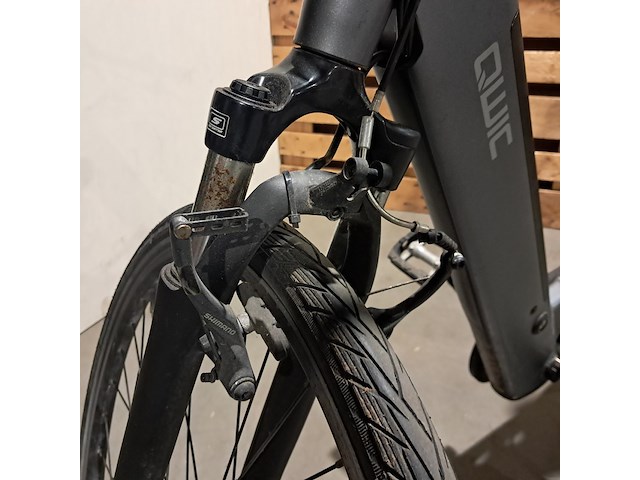 Elektrische fiets , qwic, fn7, donkergrijs / antraciet, 2022 - afbeelding 10 van  12