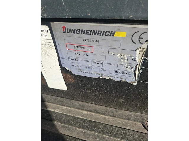 Elektrische heftruck 1,6 ton, jungheinrich, efg df 13-20, 1998 - afbeelding 11 van  25
