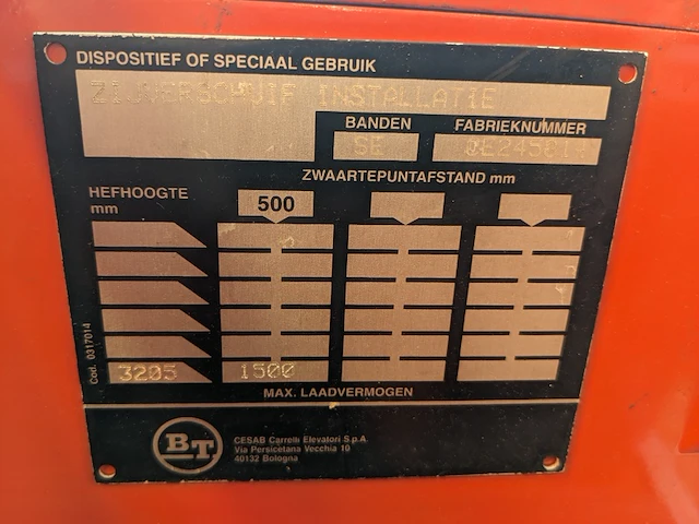 Elektrische heftruck, bt, cargo cbe15, rood, 2004 - afbeelding 9 van  28