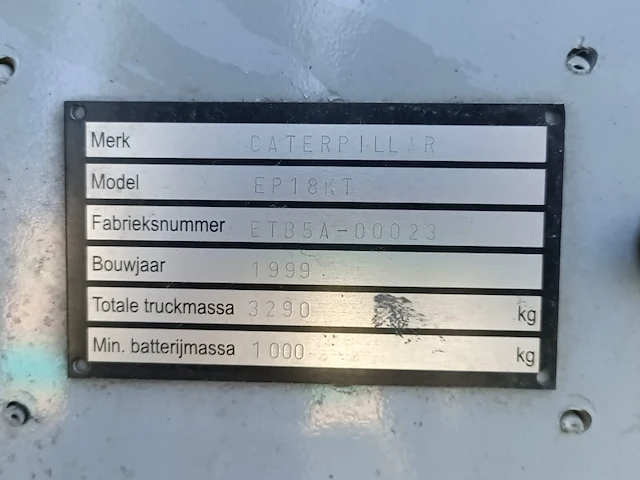 Elektrische heftruck, caterpillar, 1800 kg, 1999 - afbeelding 20 van  42
