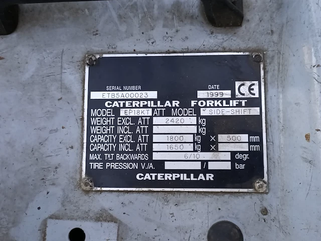 Elektrische heftruck, caterpillar, 1800 kg, 1999 - afbeelding 26 van  42