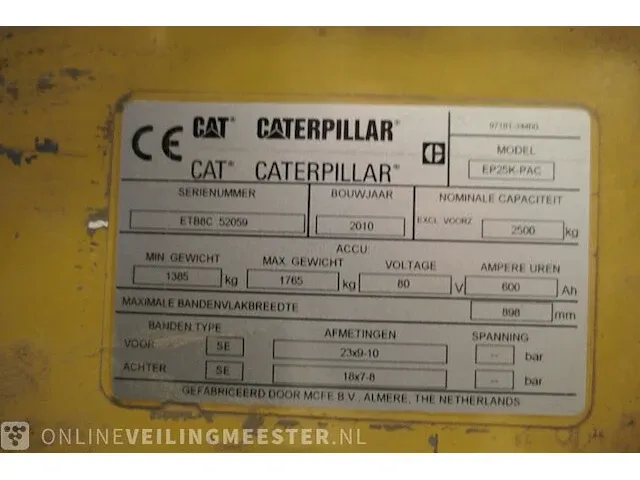 Elektrische heftruck caterpillar, ep25k-pac - afbeelding 3 van  28