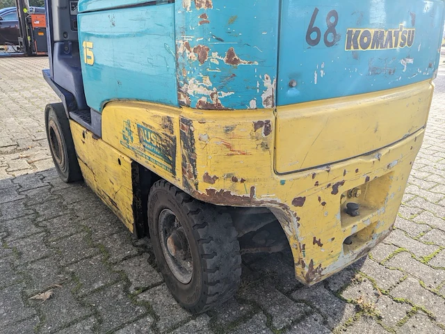 Elektrische heftruck, komatsu, fb15ex-8, geel/blauw, 1999 - afbeelding 2 van  32