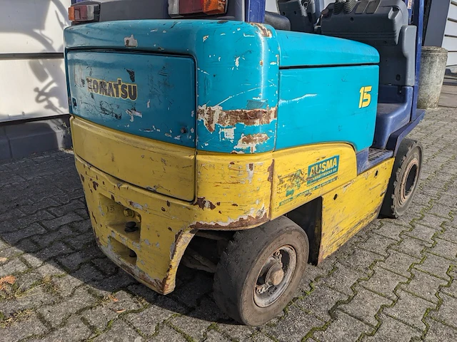 Elektrische heftruck, komatsu, fb15ex-8, geel/blauw, 1999 - afbeelding 4 van  32