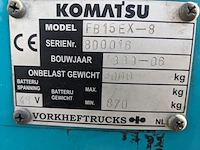 Elektrische heftruck, komatsu, fb15ex-8, geel/blauw, 1999 - afbeelding 7 van  32
