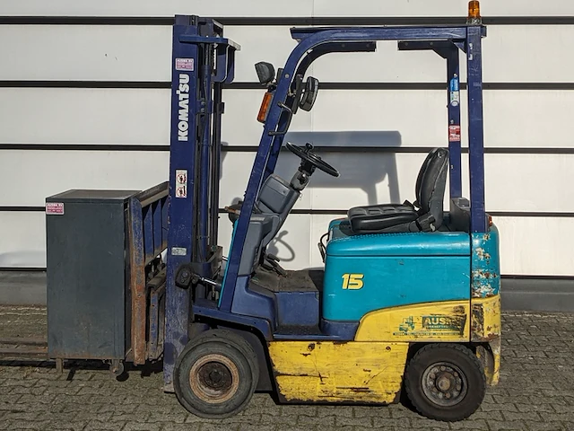 Elektrische heftruck, komatsu, fb15ex-8, geel/blauw, 1999 - afbeelding 1 van  32